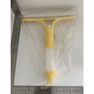 Racleta de Curatare 3 in 1, Flippy, Multifunctional, Pentru Casa si Masina, Pulverizator de Spray, Racleta din Silicon si Burete, 21.5 x 25.7 cm, Galben - Img 2