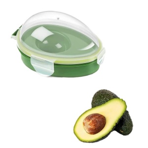 Recipient de Depozitare Avocado, Flippy, Etans, pentru Frigider, din Plastic, Mentinere Proaspata, 15.3x11x8 cm, Verde - Img 1