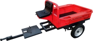 Remorca motocultor Rotakt REM400, capacitate 400 kg, basculabila
