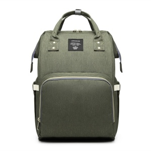Rucsac Multifunctional pentru Mamici, Flippy, din Panza Oxford, Compartimentare Multipla, Impermeabil, 43 x 18 x 26 cm, Verde Army - Img 4