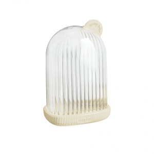Sapuniera de Calatorie, Flippy, Suport pentru Sapun cu Scurgere a Apei, Recipient cu Capac Depozitare, Savoniera pentru Baie, 12.6x6.1x8.4cm, Crem - Img 4
