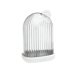 Sapuniera de Calatorie, Flippy, Suport pentru Sapun cu Scurgere a Apei, Recipient cu Capac Depozitare, Savoniera pentru Baie, 12.6x6.1x8.4cm, Alb - Img 10