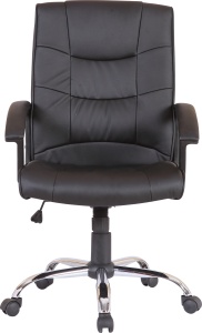 Scaun de birou directorial US02, negru, 66x62x107-117 cm - Img 2