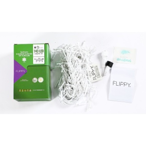 Sectiune de Craciun Flippy® Tip Turturi, 8 jocuri de lumini Sectiu 5 m, 143 LED-uri, Interconectabila, Fir Alb, Alb Cald - Img 2