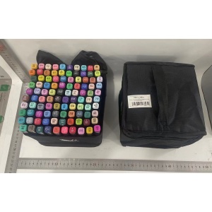 Set 100 Markere Duble, Flippy, pe Baza de Alcool, Geanta Impermeabila Inclusa, Culori Numerotate, 17 x 17.5 x 13.7 cm, Multicolor - Img 7