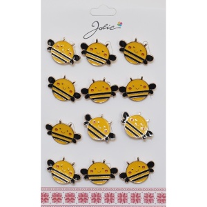 Set 12 Brose Martisor pentru Copii Albina Galbena