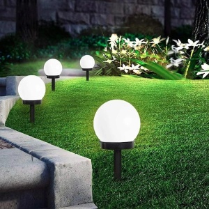 Set 2 Lampi Solare LED, Sferice, Tip Glob Flippy, Diametru 10 cm, Alb rece - Img 13
