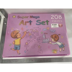 Set 208 Piese, Complet pentru Pictura si Desen, Flippy, Tip Servieta, 3-12 Ani, 40.5 x 5 x 30 cm, Roz - Img 3