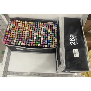 Set 262 Markere Duble, Flippy, pe Baza de Alcool, Geanta Impermeabila Inclusa, Culori Numerotate, 37 x 21.5 x 16.3 cm, Multicolor - Img 8