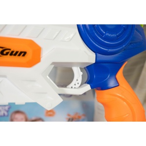 Set 2x Pistol cu Apa pentru Copii, Rezervor, Pentru Piscina/Plaja, Flippy, 6ani+, Roz + Albastru, 1000 ML - Img 8
