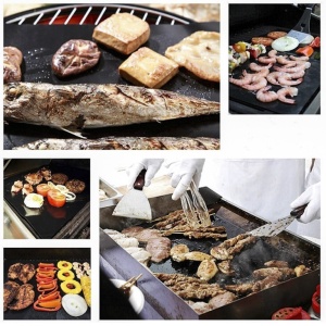 Set 4 Folii Antiaderente din Teflon, Flippy, Multifunctionale, Rezistente la Apa si Temperaturi Ridicate, pentru Gratar, Cuptor, BBQ Grill, 40x33 cm, Negru - Img 6