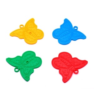 Set 4 Greutati pentru Baloanele cu Heliu, Flippy, 30 grame, Plastic, Forma Fluture, Multicolor - Img 1