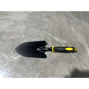Set 4 Unelte de Gradina Flippy, pentru Plantare, Prelucrare Sol si Ingrijire Plante, Material PVC Carbon, Grebla, Sapaliga cu Cap Dublu, Lopata Mica, Lopata Lata, 43 x 11 cm, Negru/Galben - Img 6