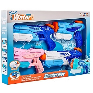 Set 4x Pistol cu Apa pentru Copii, Flippy, 6ani+, Albastru+Roz, 300 ML - Img 1