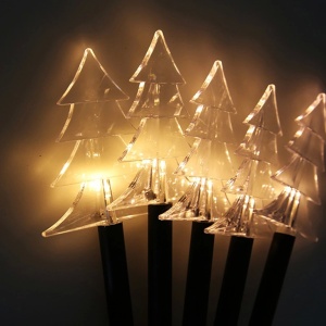 Set 5 Lampi solare LED de exterior Model Brad, pentru gradina, Flippy, 35.5 cm, Alb Cald - Img 4