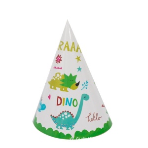 Set 6 Coifuri, Flippy, Colectia Dino Park, 20 x 14 cm, din Carton, Multicolor - Img 1