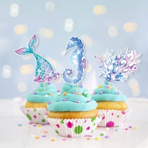 Set 6 Props-uri pentru Prajituri Sirena, Flippy, Colectia Mermaid, Multicolor - Img 5