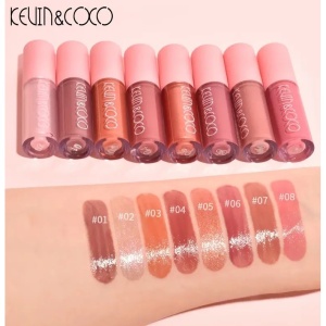 Set 8 Lip Gloss, nunate rose, nude, glosy, cutie dreptunghiulara, 8.3 x 17.5 x 2.7 cm, 181.5 g, multicolor - Img 3