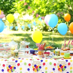 Set 9 Accesorii pentru Masa, Petrecere, Flippy, Model Happy Everyday, 78 buc, Multicolor - Img 8