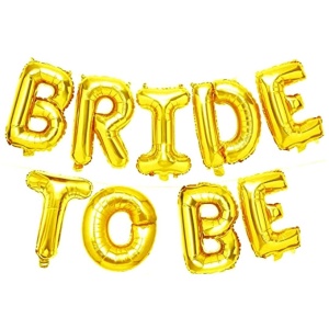 Set Baloane din Folie Metalizata, Flippy, Model Bride to Be, Litere de 40 cm, Baloane Party, Ambalaj Individual, Pai Inclus, Umflare cu Aer sau Heliu, Auriu - Img 5