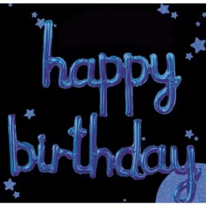 Set Baloane din Folie Metalizata, Flippy, Model Happy Birthday, 45x85 cm, 45x124cm, Baloane Party, Ambalaj Individual, Pai Inclus, Umflare cu Aer sau Heliu, Albastru - Img 8