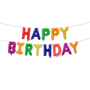 Set Baloane folie Flippy, Happy Birthday, 40 cm, Multicolor - Img 1