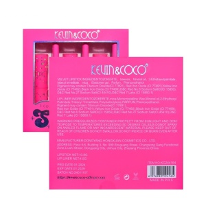 Set de Buze, KEVIN & COCO, Stay Wild, 3 Lip Stick-uri si 3 Creioane de Buze, 16.1 x 16 x 2.6 cm, Nuante Calde - Img 4