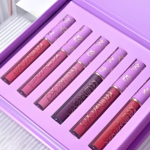 Set de Buze, KEVIN COCO, Violet Girl, 6 Lip Gloss-uri, 17 x 14.8 x 2.9 cm, Roz/Rosu/Mov - Img 2