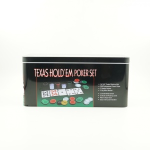 Set de Poker Complex cu 200 de jetoane Flippy, Include 2 seturi de carti, Texas Hold`em set, portabil, cutie depozitare - Img 10