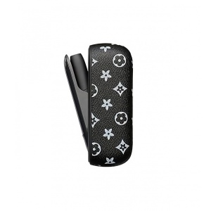 Set Husa Piele Ecologica Si Capac Plastic Flippy, pentru IQOS 3.0 DUO, de Protectie, Anti Soc si Zgarieturi, 20 gr, 12 x 4 x 2 cm, Negru - Img 2