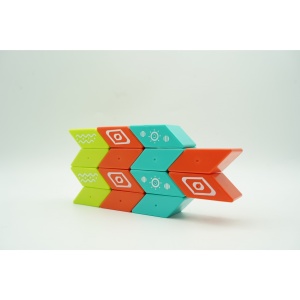 Set inteligent de constructie cu piese magnetice, 26 piese, +3 ani, multicolor - Img 6