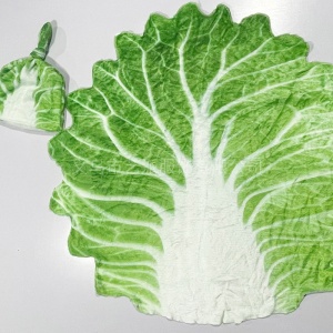 Set patura flanel si caciula Flippy, forma frunza de salata, pentru nou-nascuti, material poliester, 85 cm, verde - Img 9