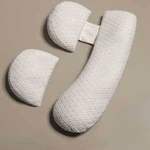 Set Perna pentru Gravide, Flippy, Husa Detasabila, Spuma Moale, Utilizare in Forma H si U, Reglabila, Latime Ajustabila, Proactive, Crem - Img 3