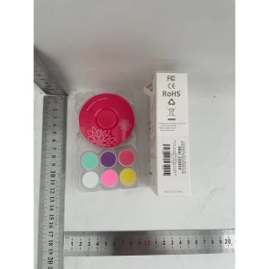 Set Pila Electrica pentru Copii si Bebelusi, Flippy, ABS, Incarcare USB, Model cu Flori, 6 Accesorii, cu Lumina LED, Rosu - Img 2