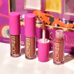 Set Produse de Pictat Fata, KEVIN & COCO, Halloween, 12 culori, 3 Rujuri, 4 Tuburi Vopsea, 25.5 x 20.5 x 2.6 cm, Multicolor - Img 3