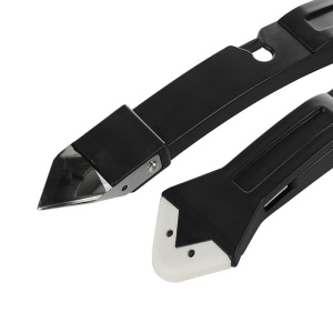 Set Racleta pentru Indepartare Adeziv, Racleta pentru Silicon si Lipici, 5 Capete din silicon, Dimensiune Inchisa 18.8 x 4 x 2.8 cm, Metal, Negru - Img 9