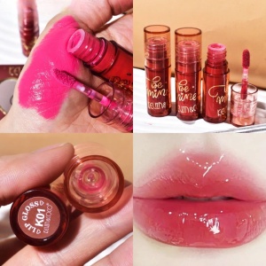 Set Rujuri de Buze Mate, KEVIN &amp; COCO, Be Mine 3 Culori, Lip-Gloss, 11 x 7.3 x 2.7cm, Roz, Varianta A - Img 3