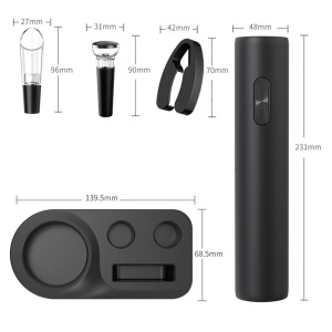 Set Tirbuson Electric din 5 piese, Flippy, Deschizator Electric, cu Baterii, Multifunctional, 23x14cm, Negru - Img 4