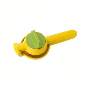 Storcator manual citrice, Flippy, pentru lamai, portocale, cu actiune dubla, usor de utilizat, material ABS rezistent, 8x10x22 cm, Galben - Img 1