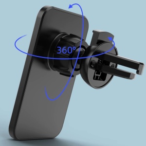 Suport auto cu incarcare wireless tip Magsafe 15W, Flippy, compatibil iPhone, Negru - Img 3
