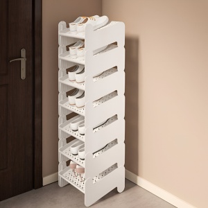 Suport pentru Pantofi, Flippy, cu Doua Straturi, Organizator, Antiderapant și Durabil, 26x24.8x16 cm, Alb - Img 6