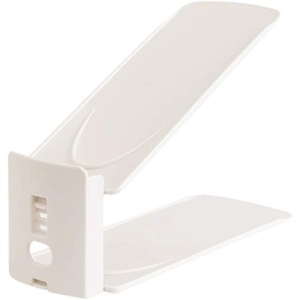 Suport pentru Pantofi, Flippy, din Plastic, Reglabil, 2 Niveluri, 27 x 10 x 20 cm, Bej - Img 1
