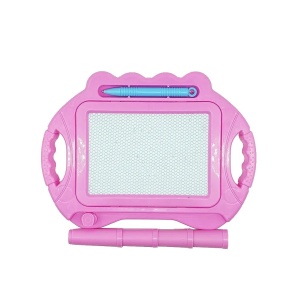 Tabla Magnetica pentru desen Flippy, Pix, forma dreptunghi, dimensiuni 23x17 cm, Dezvolta Creativitatea, cu picioare suport, Roz - Img 1