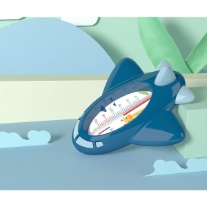 Termometru pentru Baie, Flippy, Plutitor, Rezistent la apa, Multifunctional, Model Avion, 11x10x4 cm, Albastru - Img 2