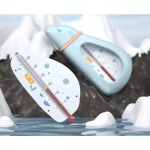 Termometru pentru Baie, Flippy, Plutitor, Rezistent la apa, Multifunctional, Model Urs Polar, 15x7.5x4 cm, Albastru - Img 5