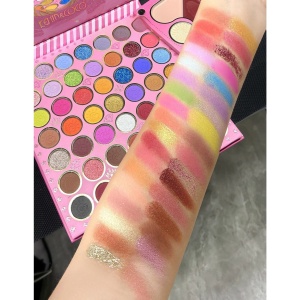 Trusa de Machiaj, KEVIN & COCO, Princess Palette. Fard de Pleoape, Iluminator, Corector, Ruj, 79 culori, 19.7 x 20 x 2 cm - Img 9