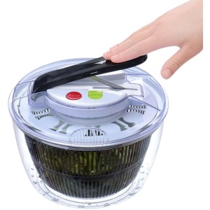 Uscator Manual pentru Salata si Verdeturi, Flippy, Plastic, 20x20x25 cm, Capacitate 5L, Negru - Img 10