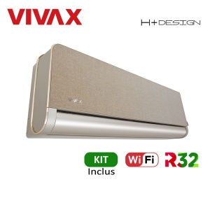 Aer Conditionat VIVAX H+Design ACP-12CH35AEHI+ Gold Wi-Fi Kit de instalare inclus R32 Inverter 12000 BTU/h - Img 6
