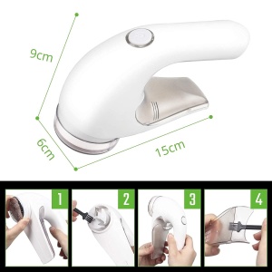 Aparat Pentru Curatat Scame, Par Si Praf, Flippy, Trimmer pentru Diferite Tipuri De Material, Cu Lame Din Otel Inoxidabil, Maner Ergonomic, Incarcare Prin USB, 15x6x9 cm, Alb - Img 9