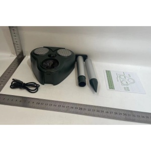 Aparat Solar LED cu Ultrasunete, Flippy, Repelent pentru Animale Mari si Mici, Lumina Rosie si Alba, Anti Rozatoare, Anti Insecte, Frecventa 13.5KHZ-65 KHZ, Senzor PIR, 13 x 14.7 x 24.5 cm, Verde - Img 2